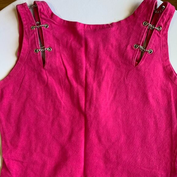 Ride For Sight Motorcycle Rally Ladies Tank Top Sz L Chain Link Pink Stretchy - Picture 8 of 8